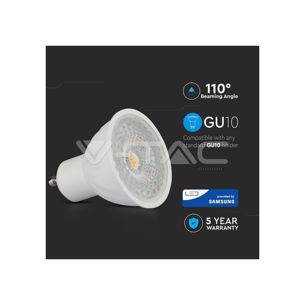 BOMBILLA LED V-TAC SAMSUNG  GU10  6,5W  3000K